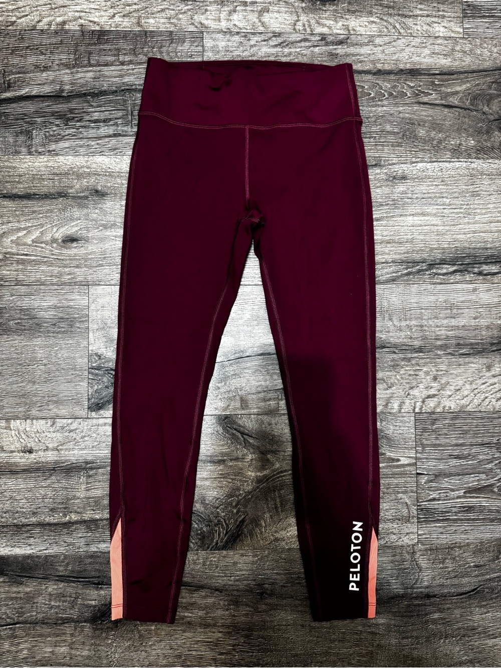 Peloton Womens Burgundy Athletic Leggings Size Medium
